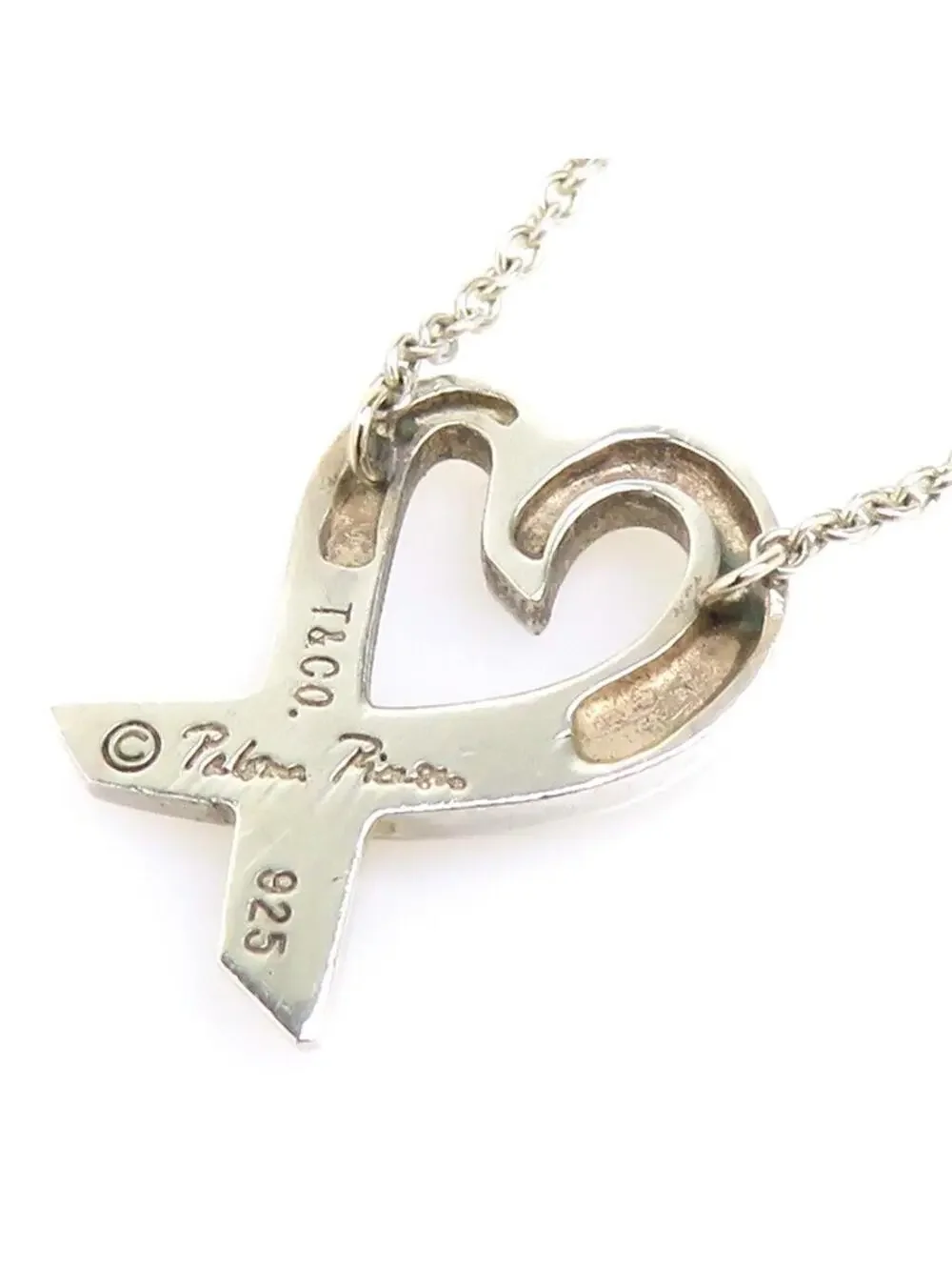Auth Tiffany&Co. Loving Heart Necklace #300093T14B